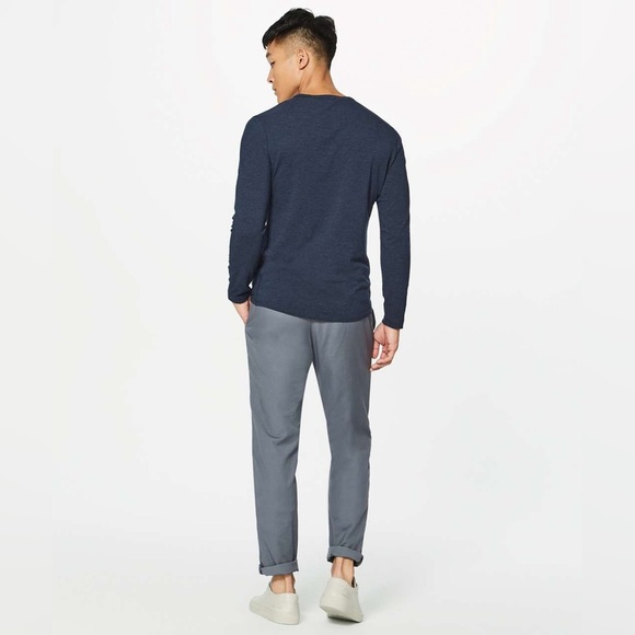 Lululemon 5 Year Basic Long Sleeve Heathered Nautical Navy - Picture 2 of 9